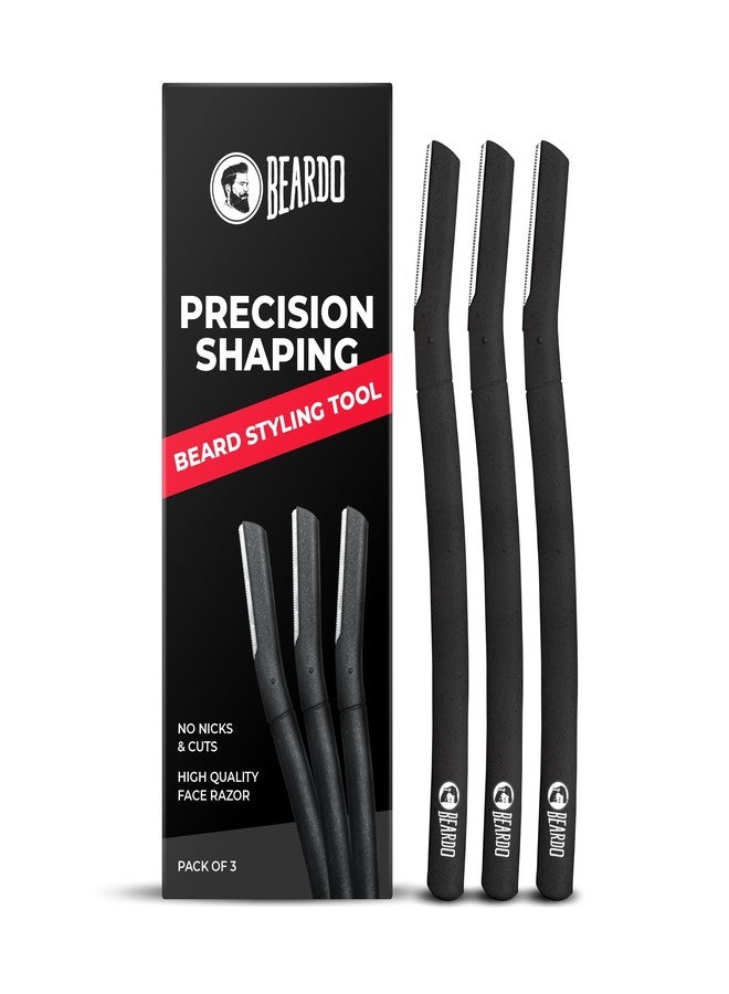 Beardo Beard Styling Tool for Men | Pack of 3 | Beard Styling Razor for Men | Reusable Razor | Sharp, Safe & Precise Shaping Tool | Body Grooming | Beard Shaper | Multi Grooming - Image 1